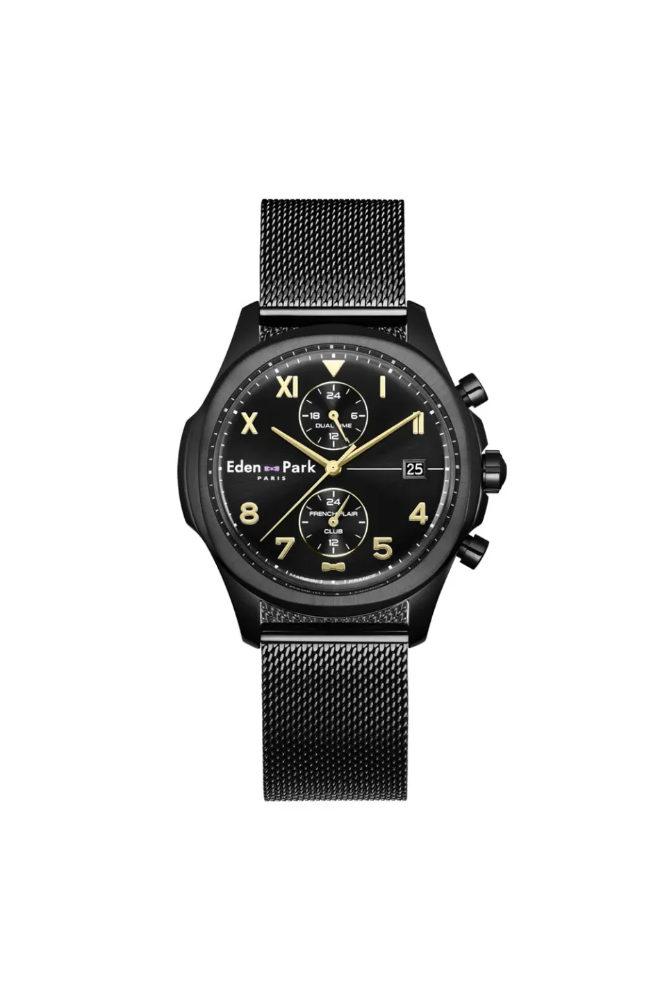 Eden Park French Flair Club Dual Time Montre Noire