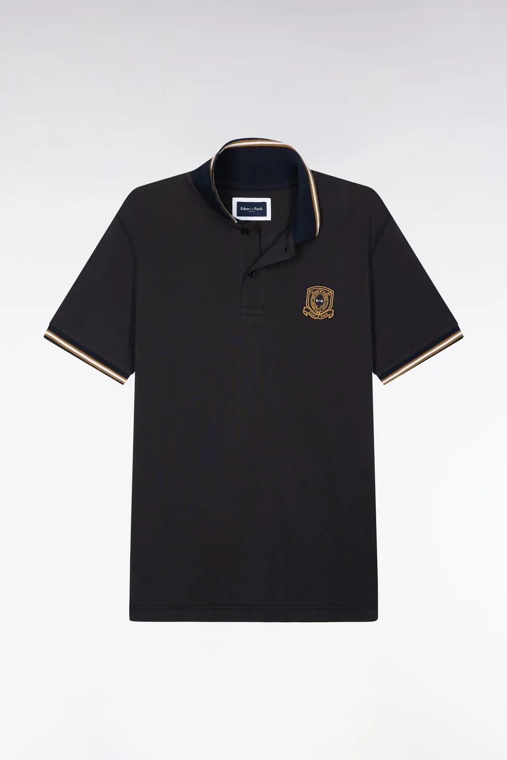 Eden Park College H26MAIPC0035/MAF1 polo marron piqué coton