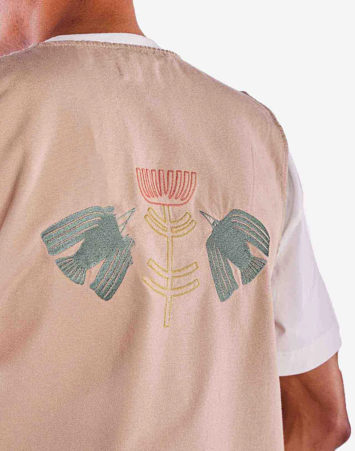 OLOW Orni veste sans manches beige brodée