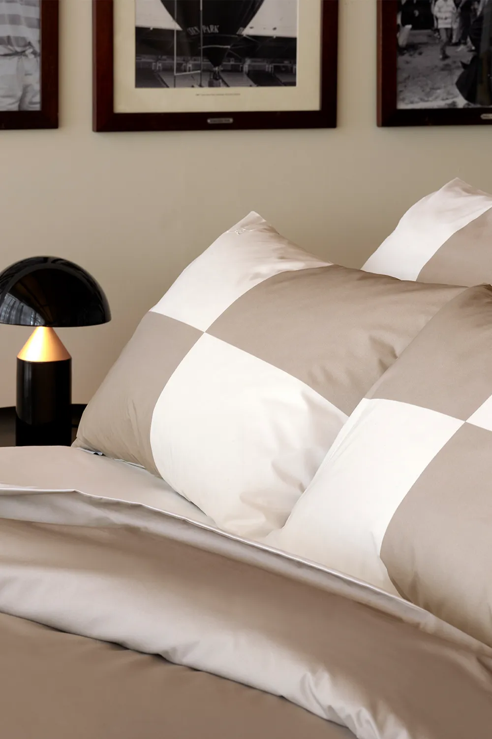 Eden Park housse couette beige percale coton 240x220