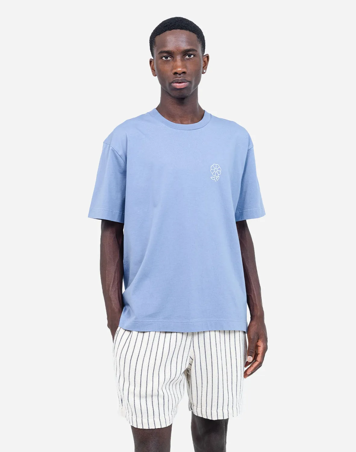 Olow Simple Life t-shirt ample bleu azur coton bio
