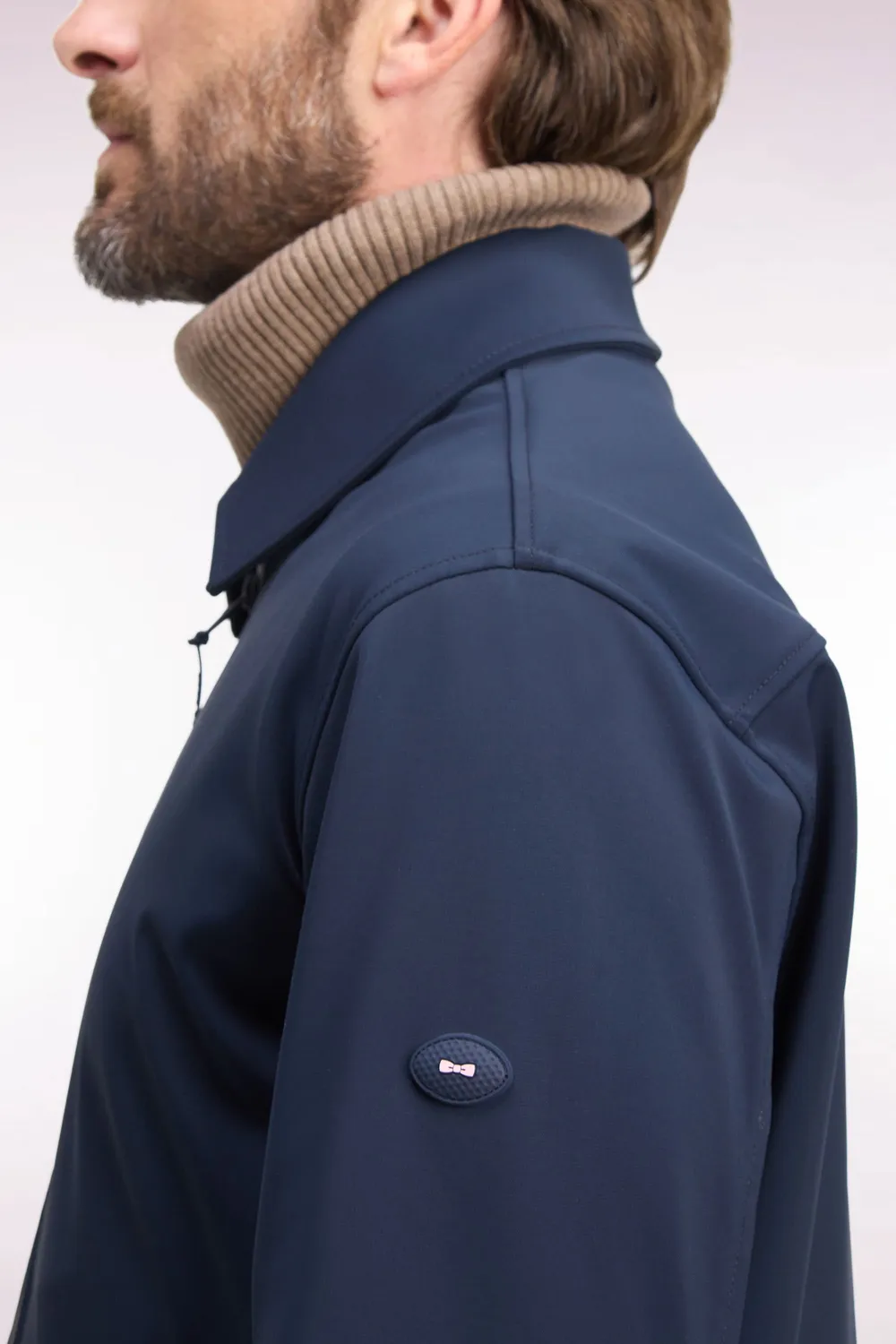 Eden Park Blouson Golf Nylon Technique Stretch Marine Léger