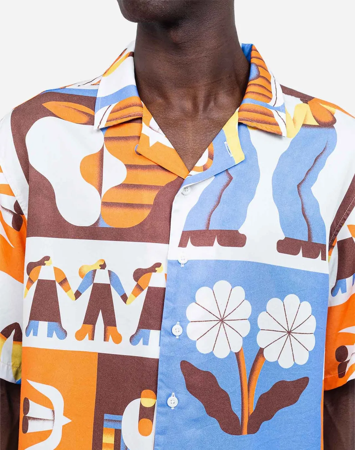 OLOW Aloha Life chemisette multicolore tencel