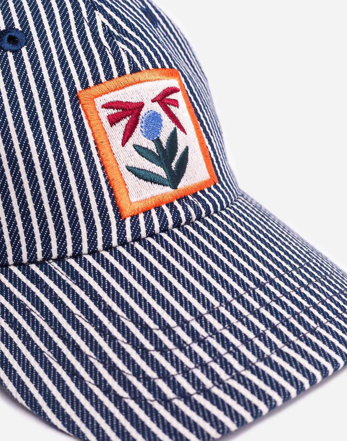 OLOW Bud casquette six panel coton rayé
