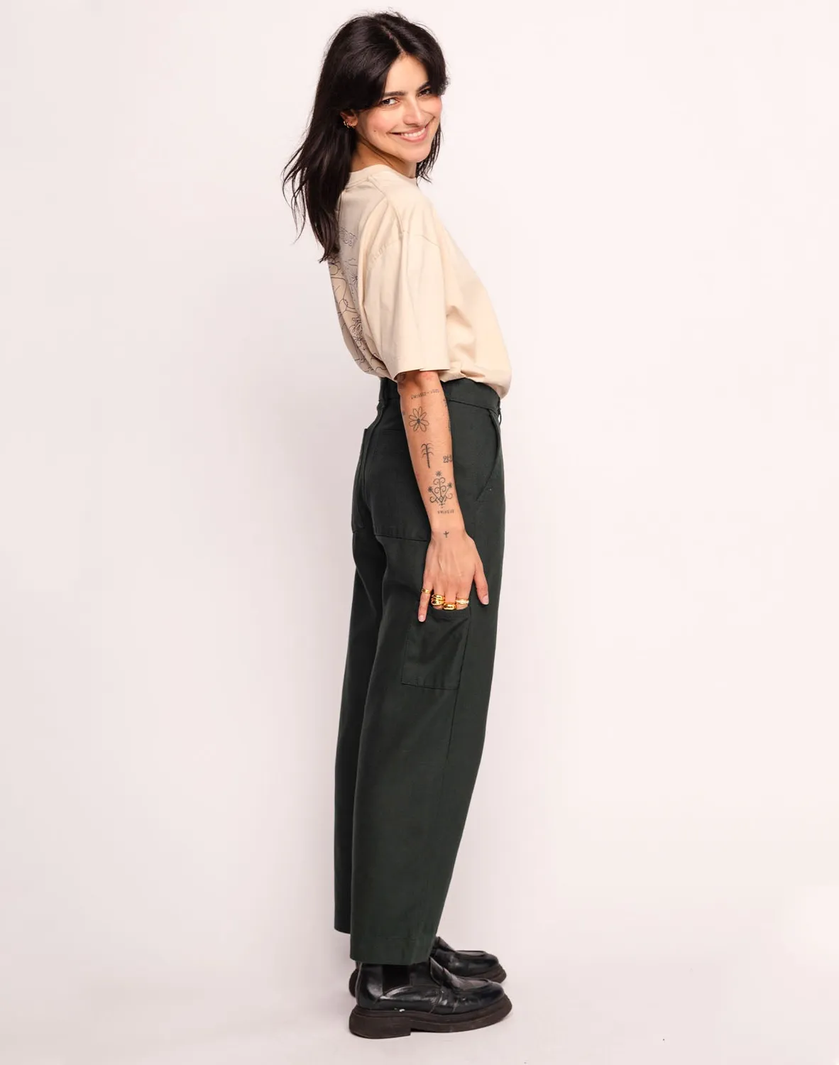 OLOW Chuck pantalon vert mélèze workwear 390 g