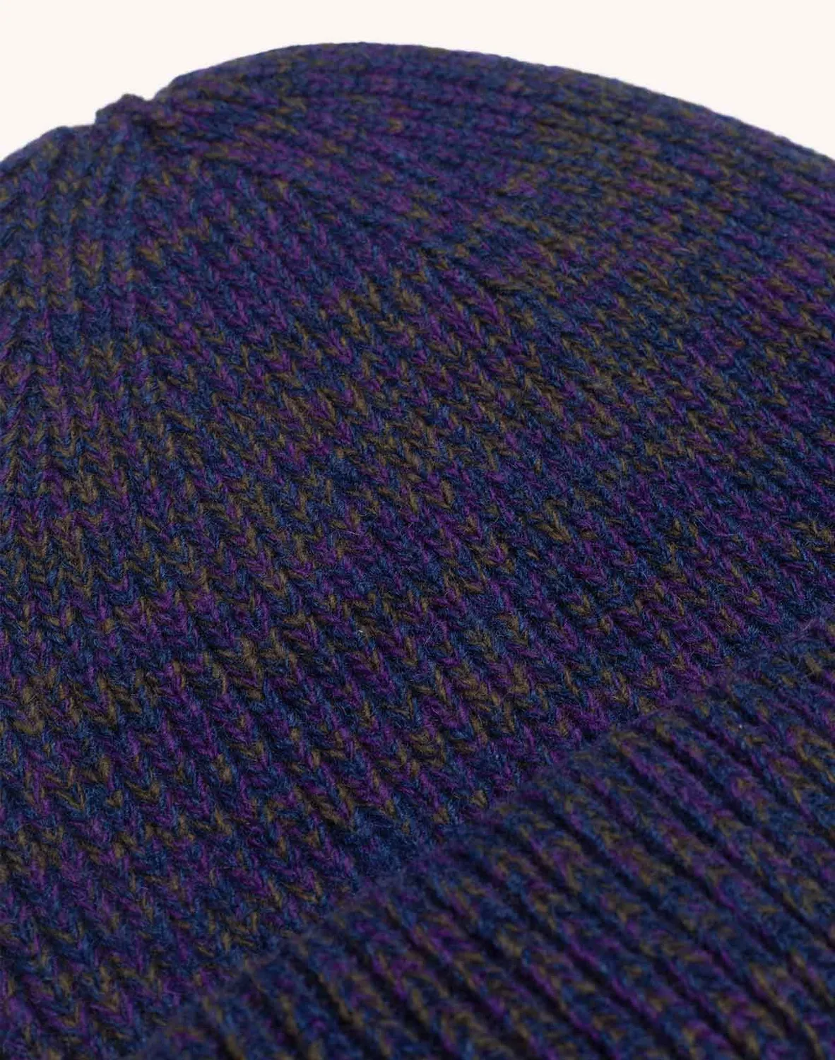 OLOW Falco bonnet laine mérinos bleu marine chiné