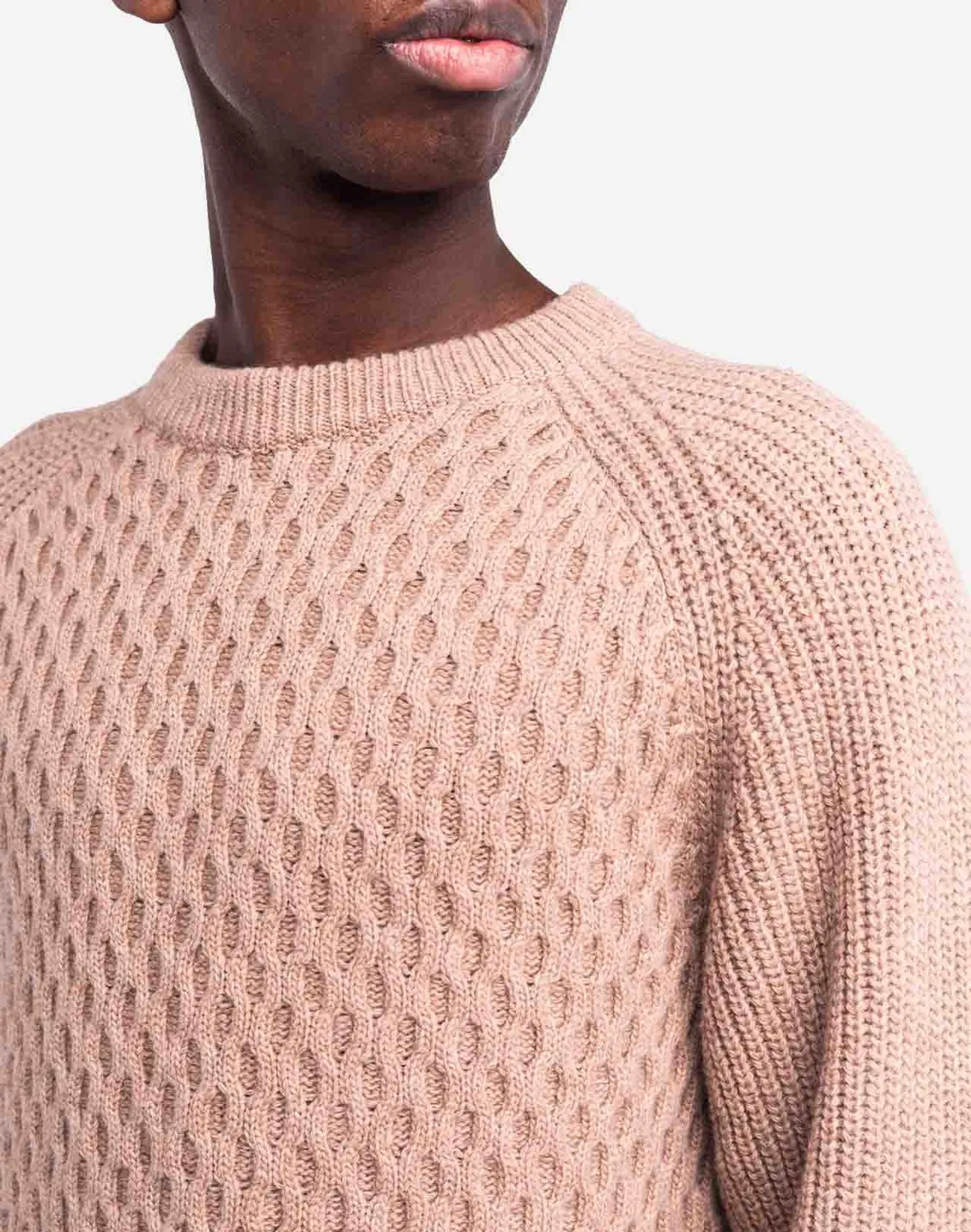 OLOW Peak pull beige laine mérinos extra-fine