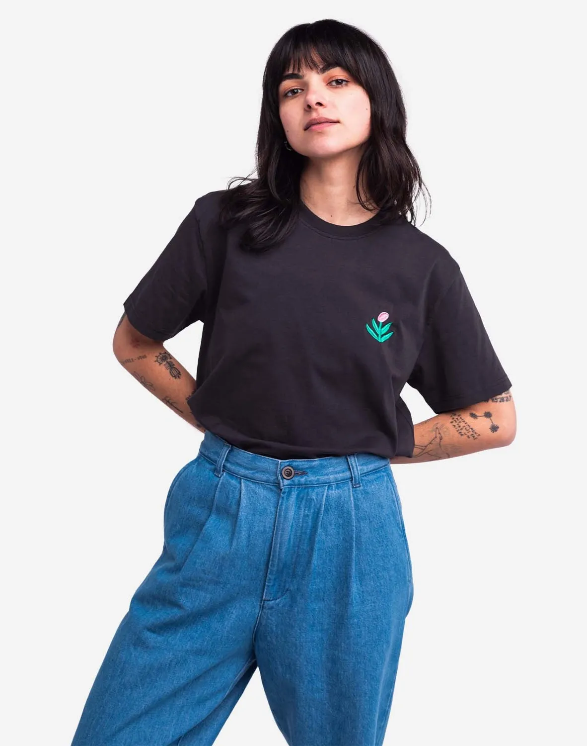 OLOW Belle Saison t-shirt noir coton bio