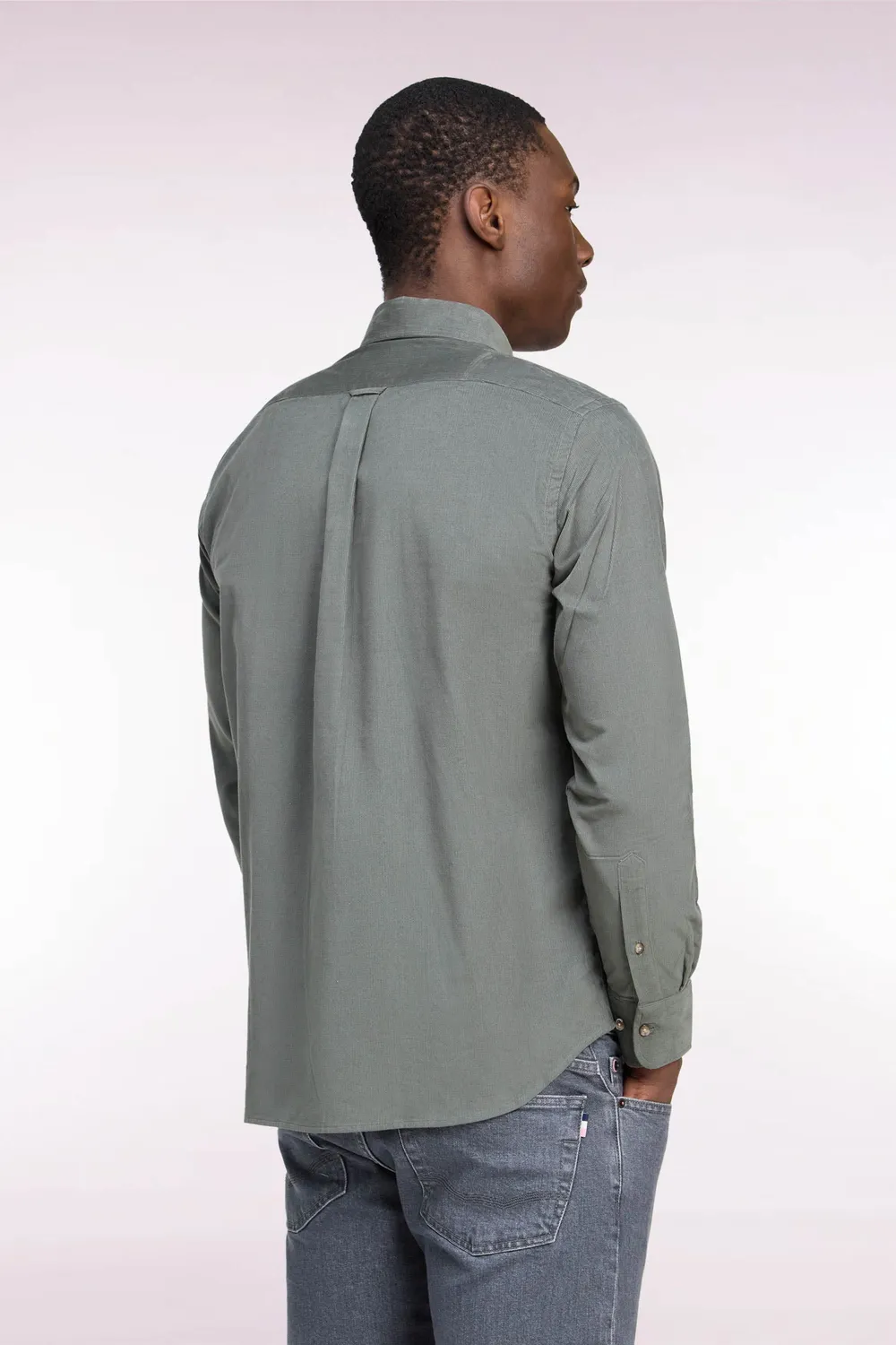 Eden Park H26CHECL0010/KAF8 chemise vert olive coupe droite