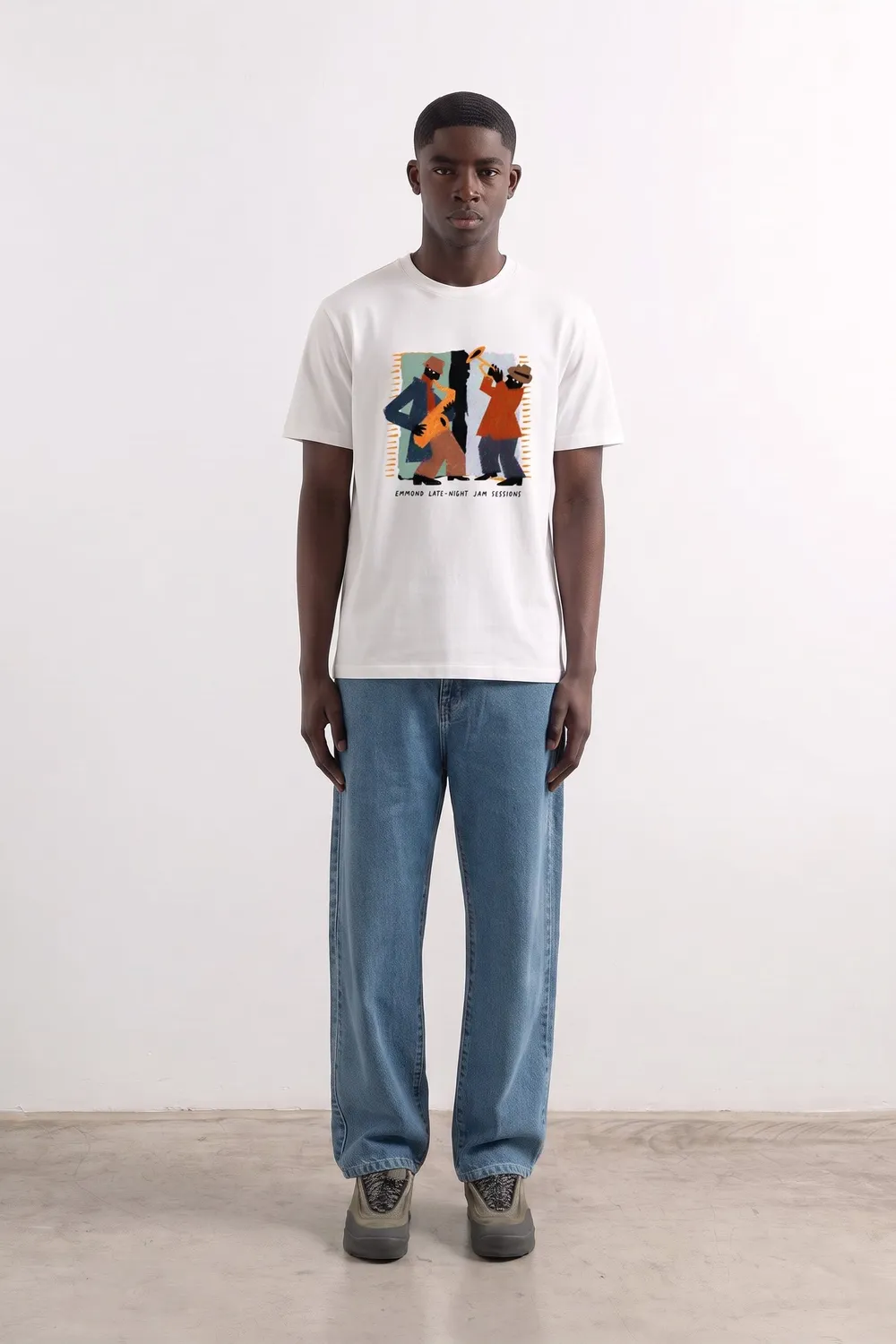 Edmmond Studios Jam t-shirt blanc cassé imprimé