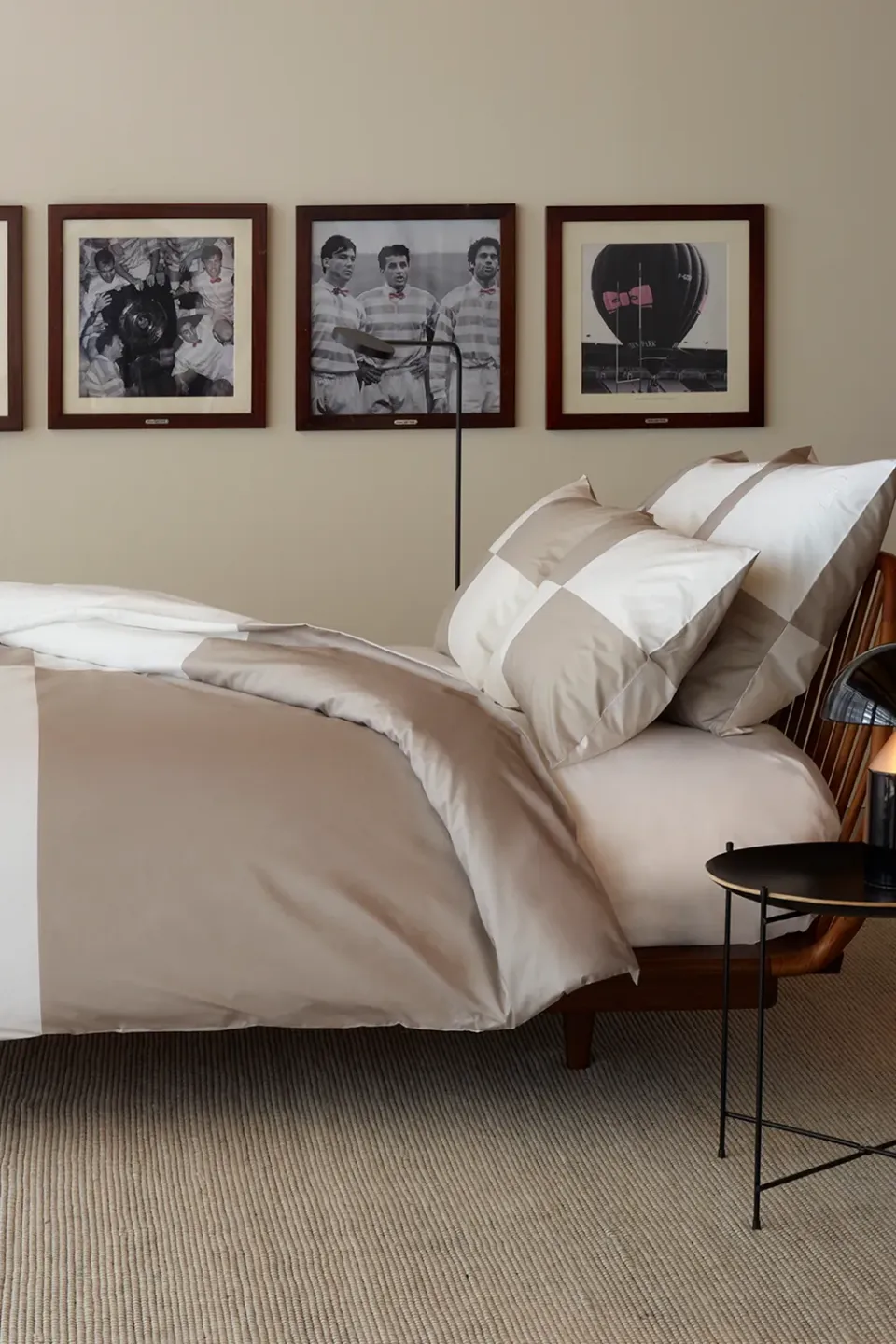 Eden Park housse couette beige percale coton 240x220