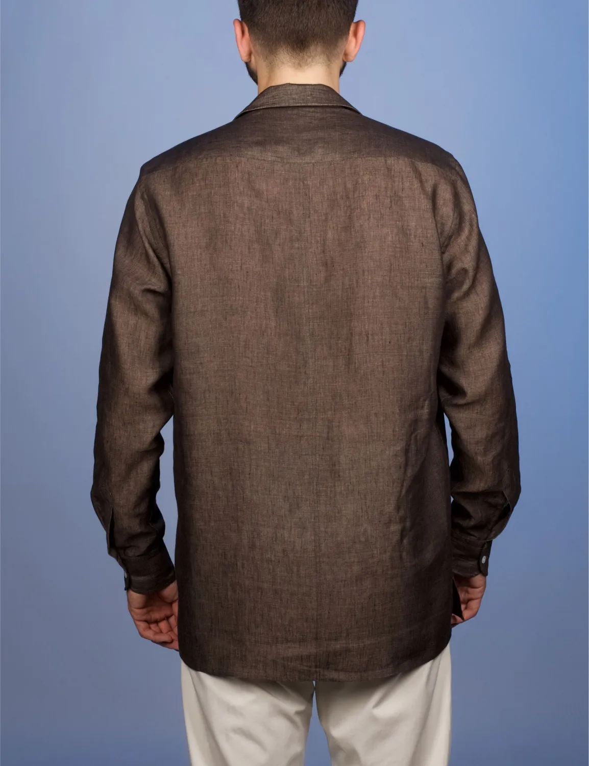 La Chemise Française Aficionado Marron chemise lin guayabera