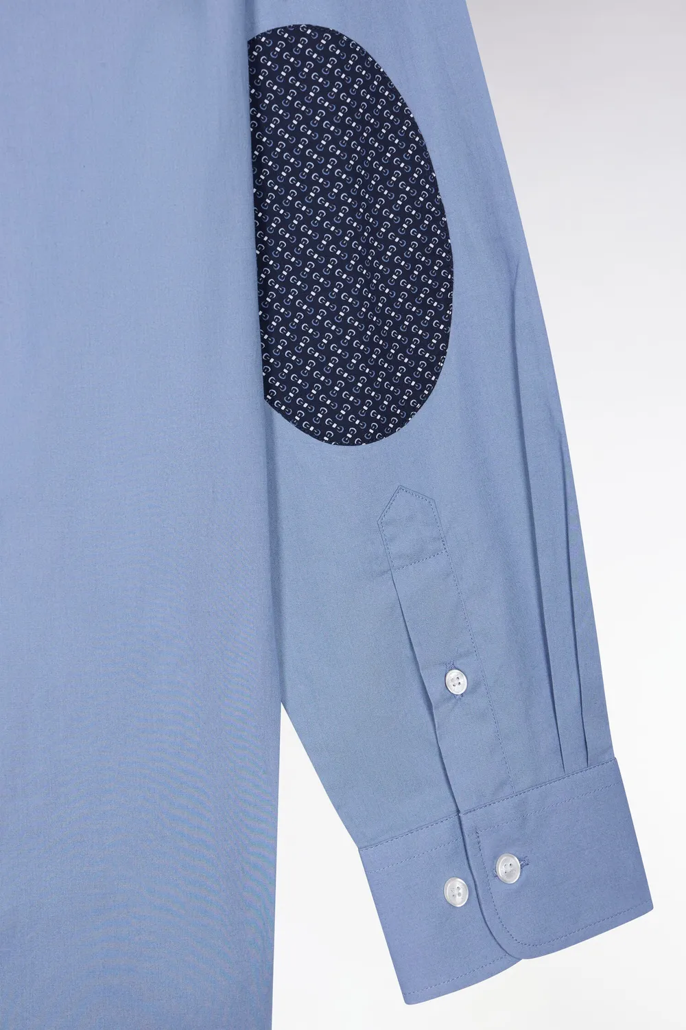 Eden Park chemise coton bleu micromotifs droite homme