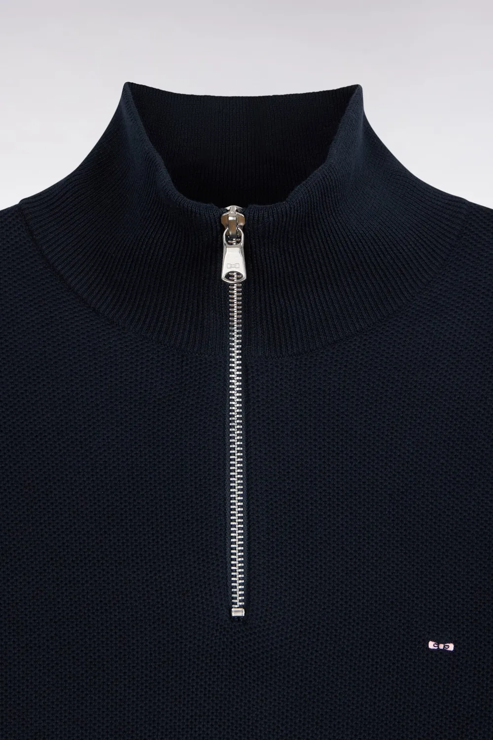 Eden Park pull col camionneur coton marine nid d'abeille