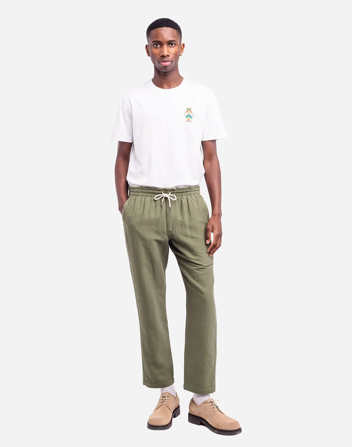 Olow Hatha pantalon vert olive taille élastique