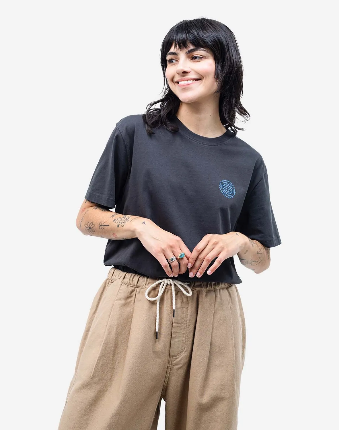 Olow Union t-shirt noir carbone coton bio