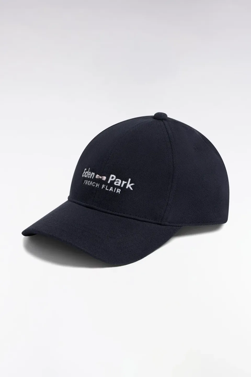 Eden Park Casquette Piqué Coton Marine Brodée
