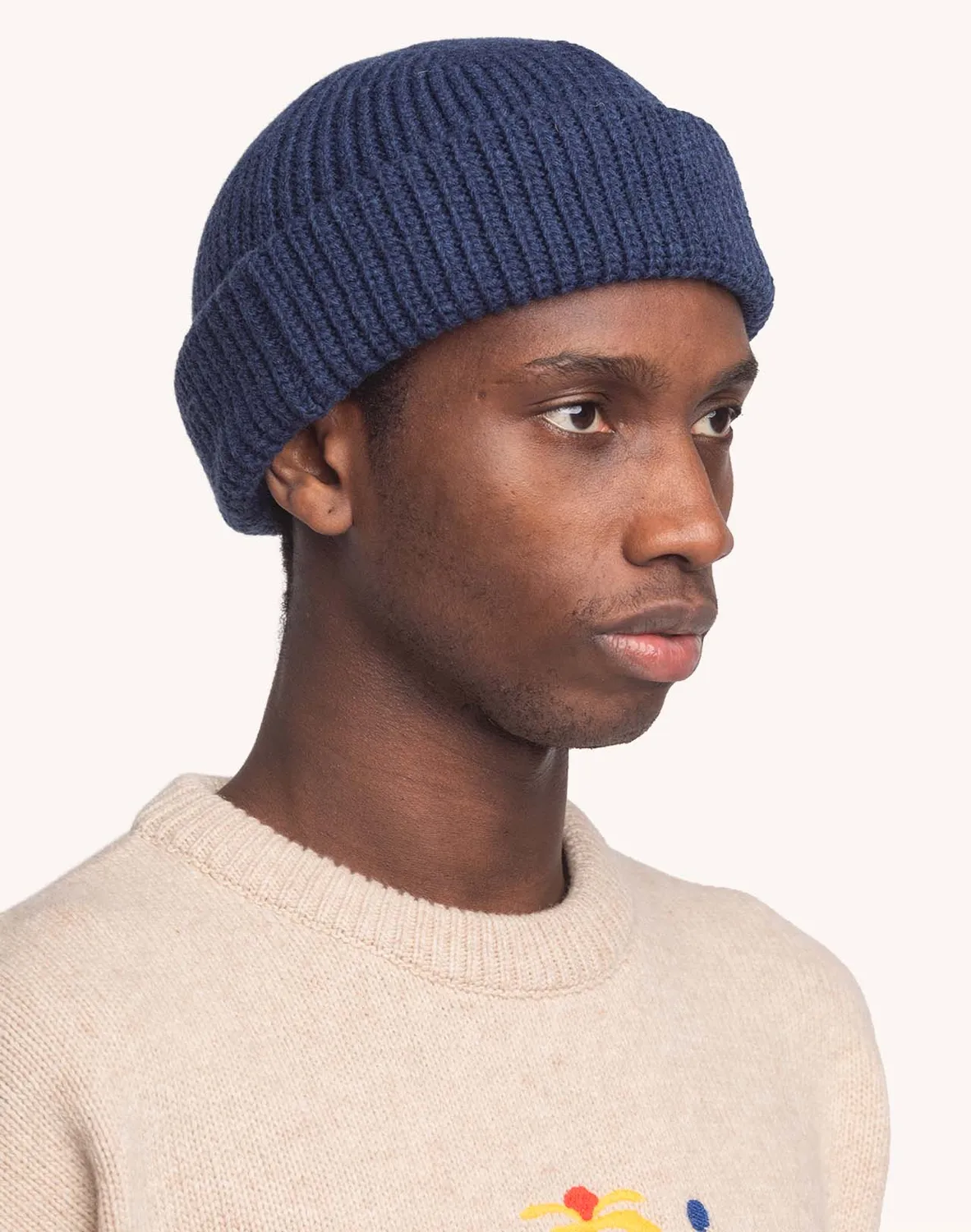 OLOW Laban bonnet bleu docker laine mérinos