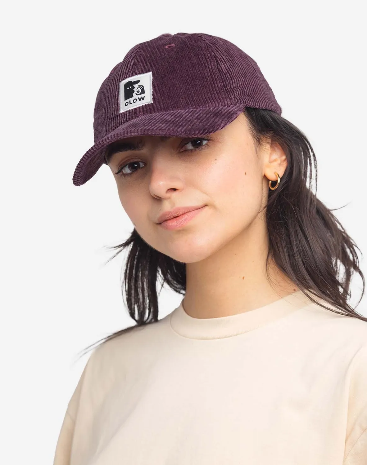 OLOW Stanton casquette six panels velours prune