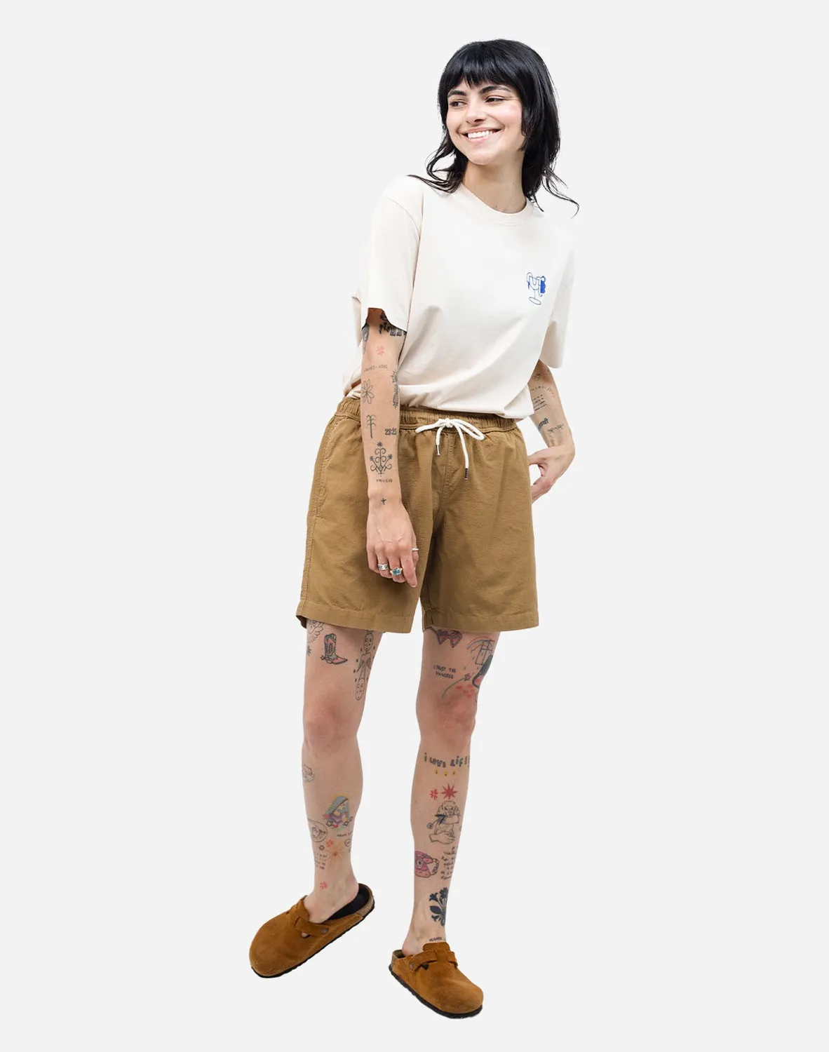 Olow Bodhi short terre coton texturé