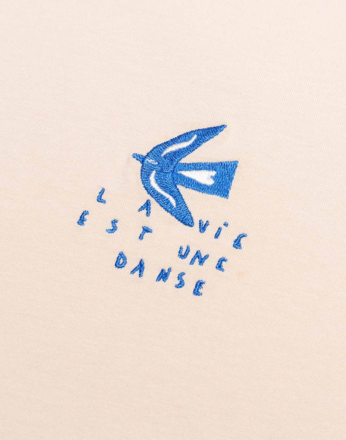 OLOW Life Dance t-shirt crème coton bio brodé