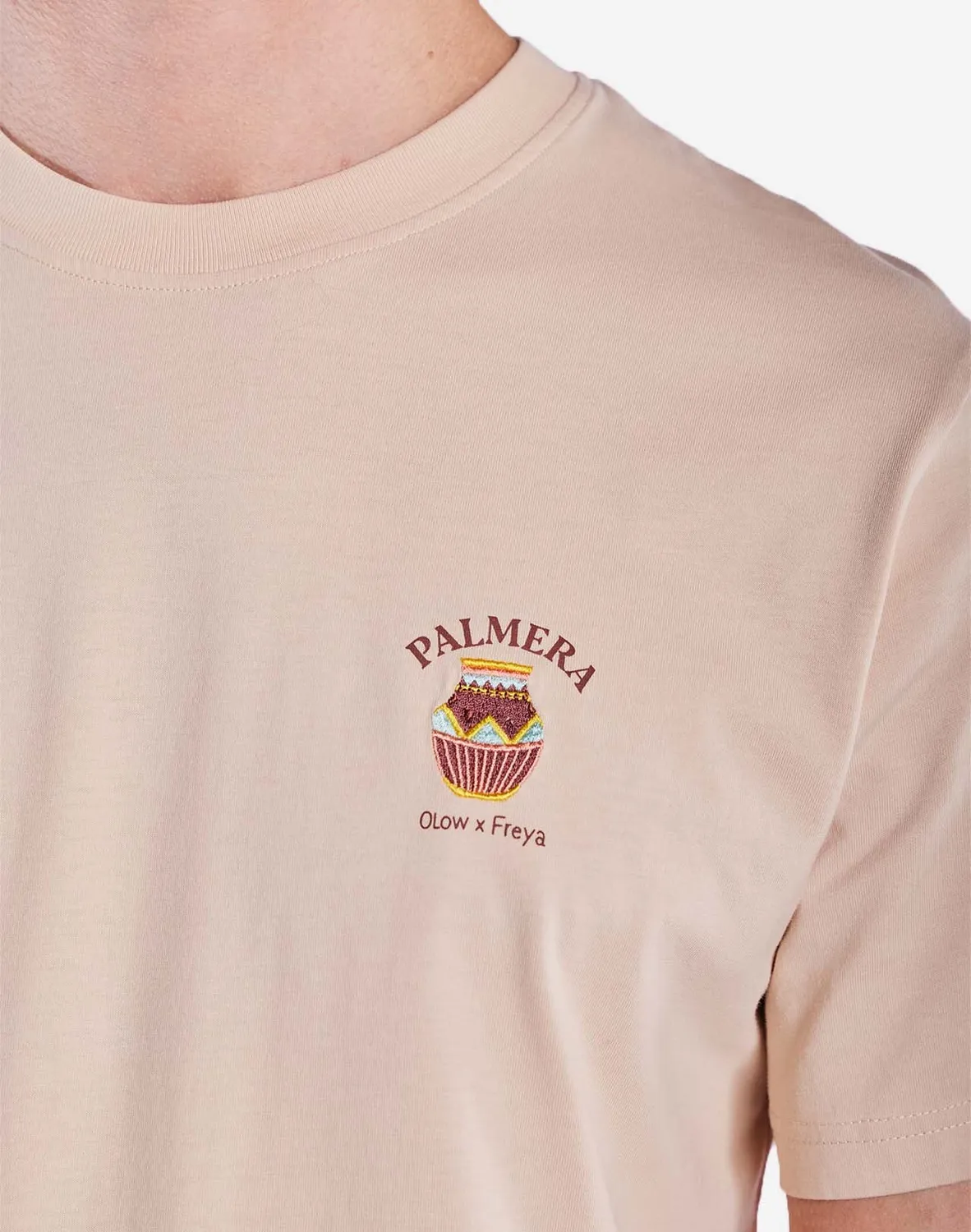 OLOW Sarapiqui t-shirt crème coton coupe droite