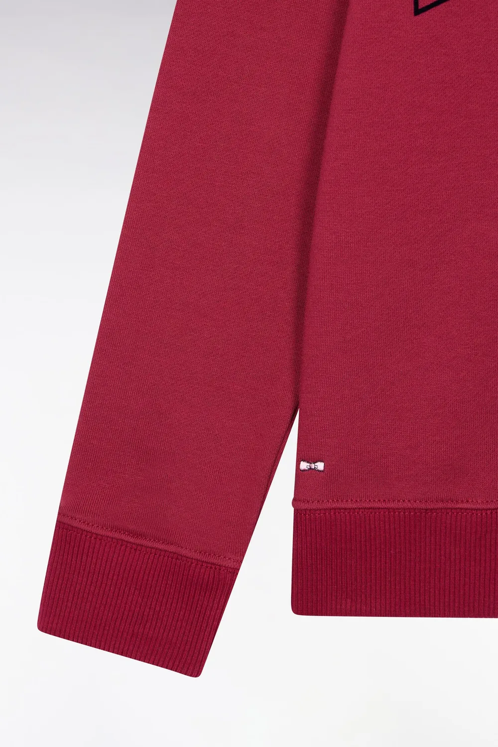 Eden Park sweat col maillot rouge coton enfant coupe droite