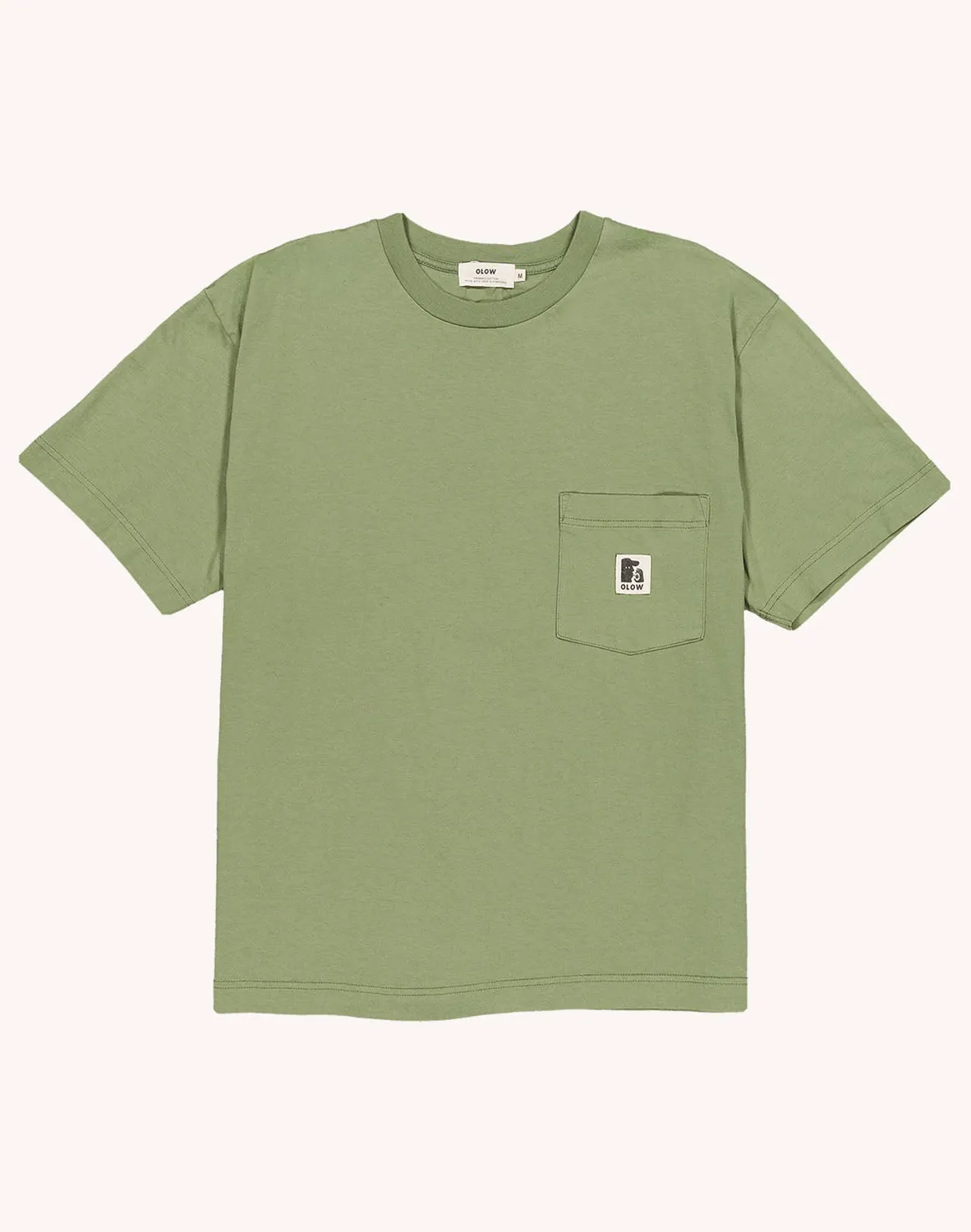 Olow Japo t-shirt ample vert sauge coton bio