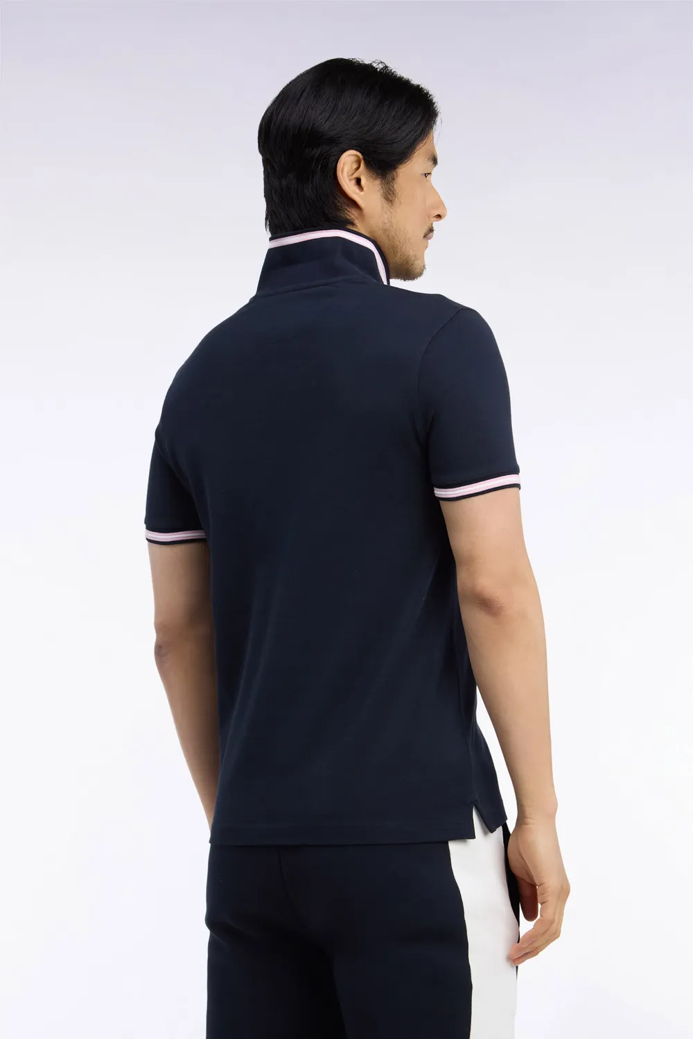 Eden Park polo manches courtes piqué coton marine coupe droite