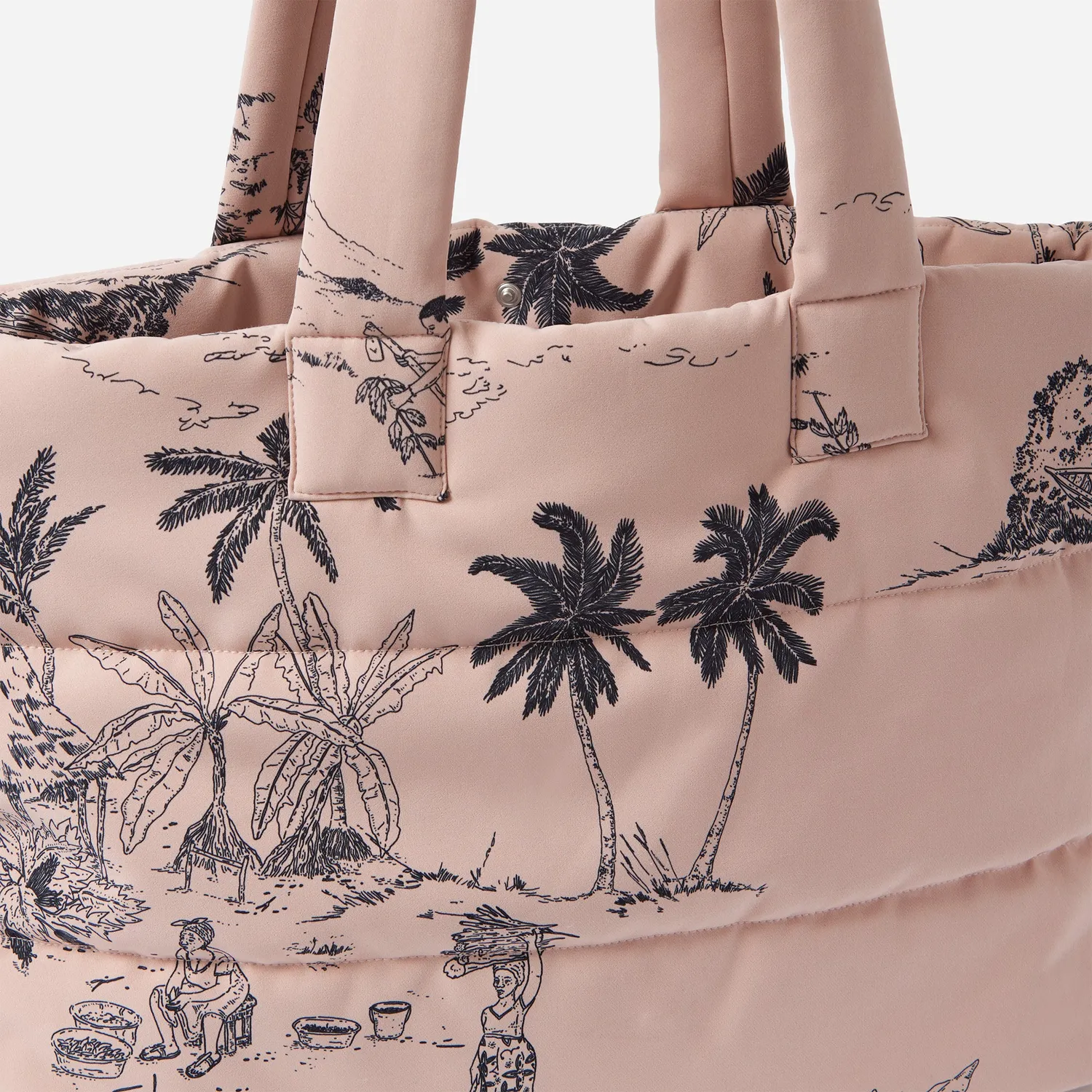 Labrum Freetown Quilted Puffer sac tote rose matelassé