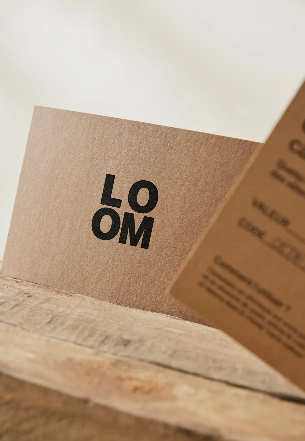 Loom carte cadeau physique kraft 50€ 10 ans