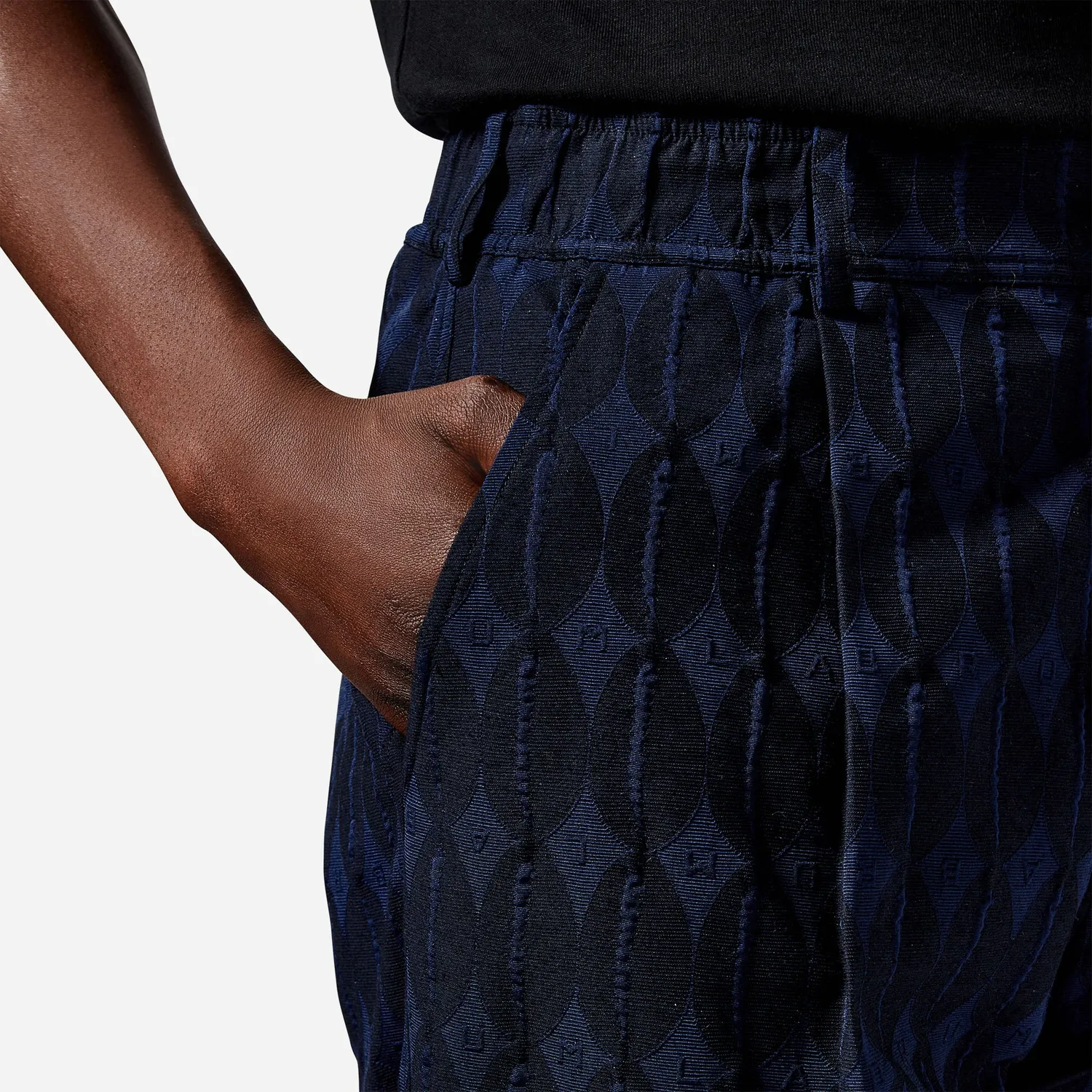 Labrum Monogram cargo homme bleu marine jacquard