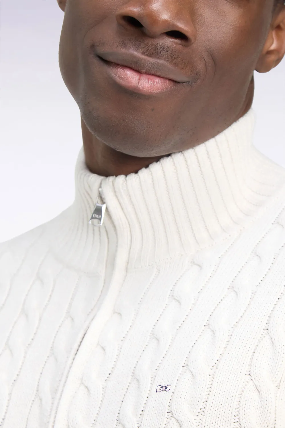 Eden Park H26MAICA0008 cardigan écru coton torsades