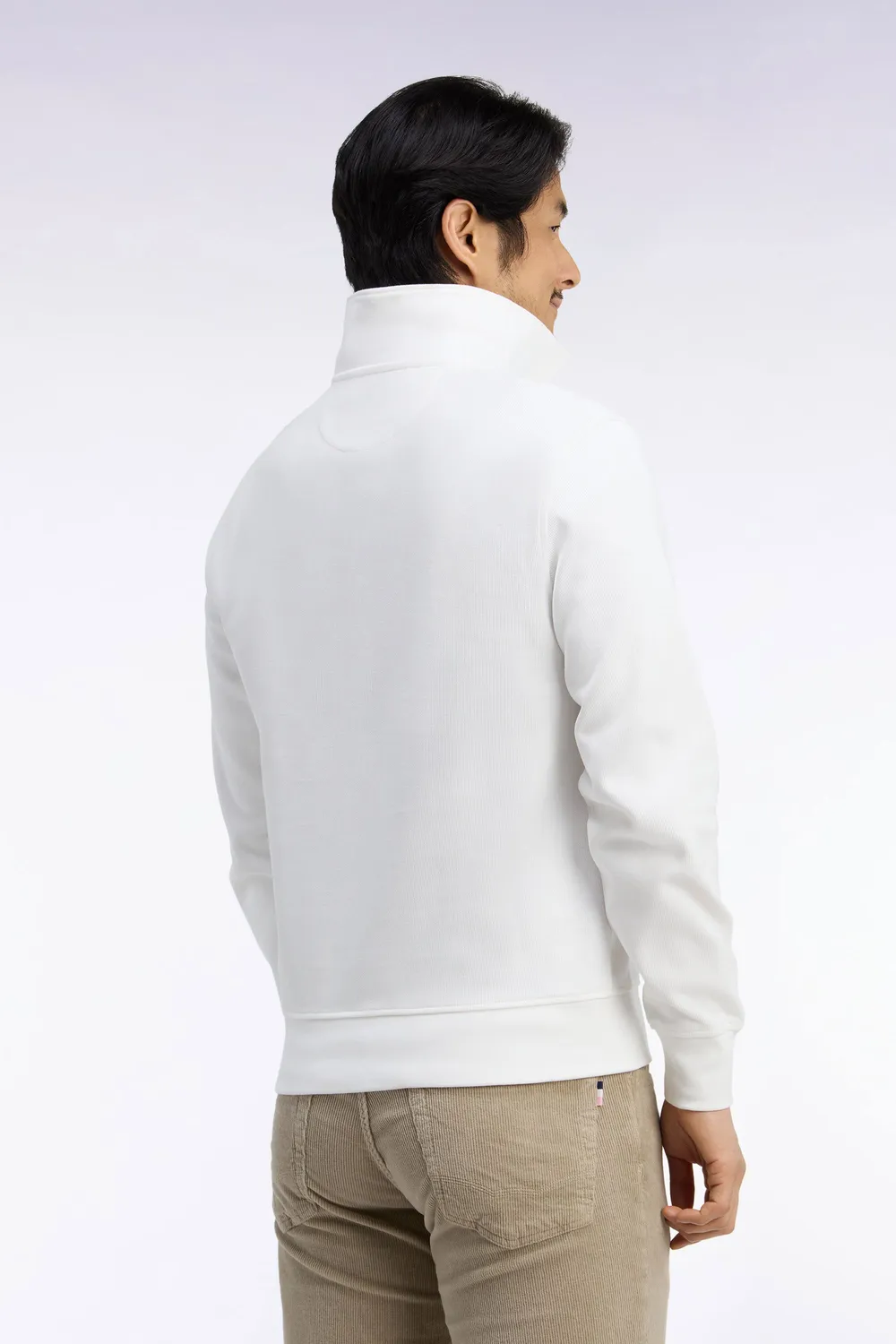 Eden Park Sweatshirt col polo molleton écru