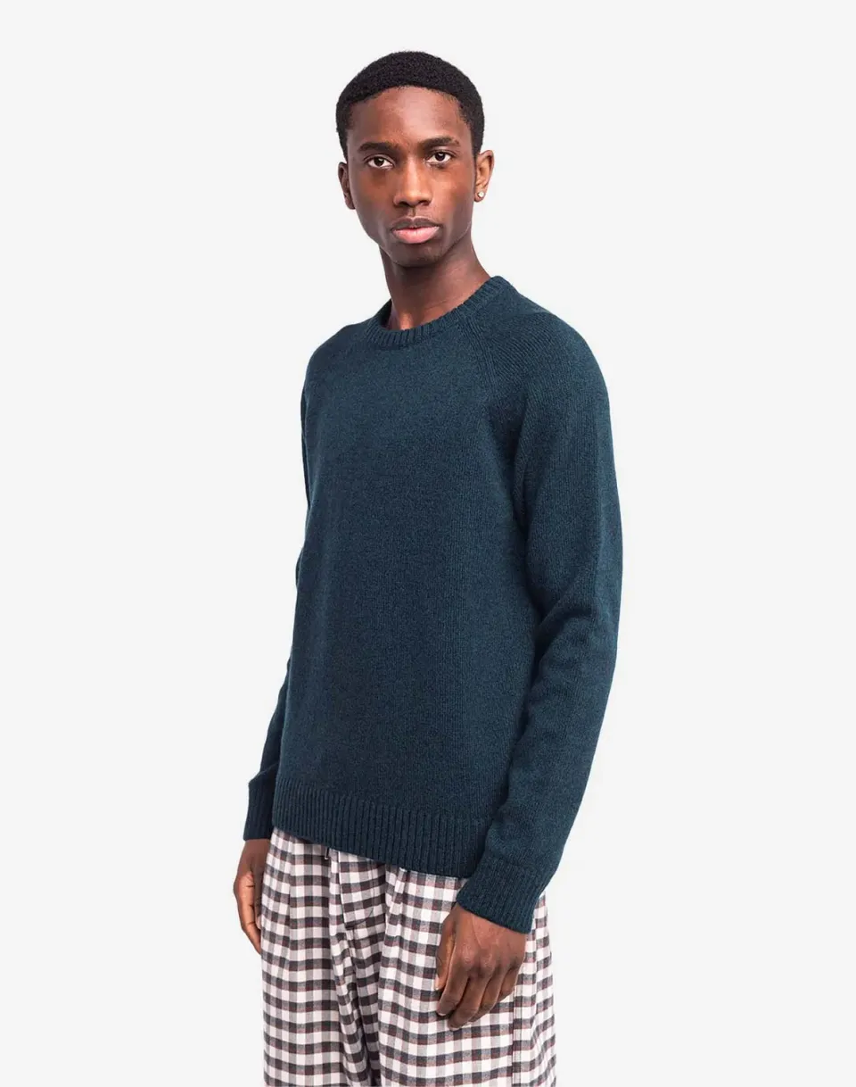 OLOW Somerset pull vert chiné laine recyclée