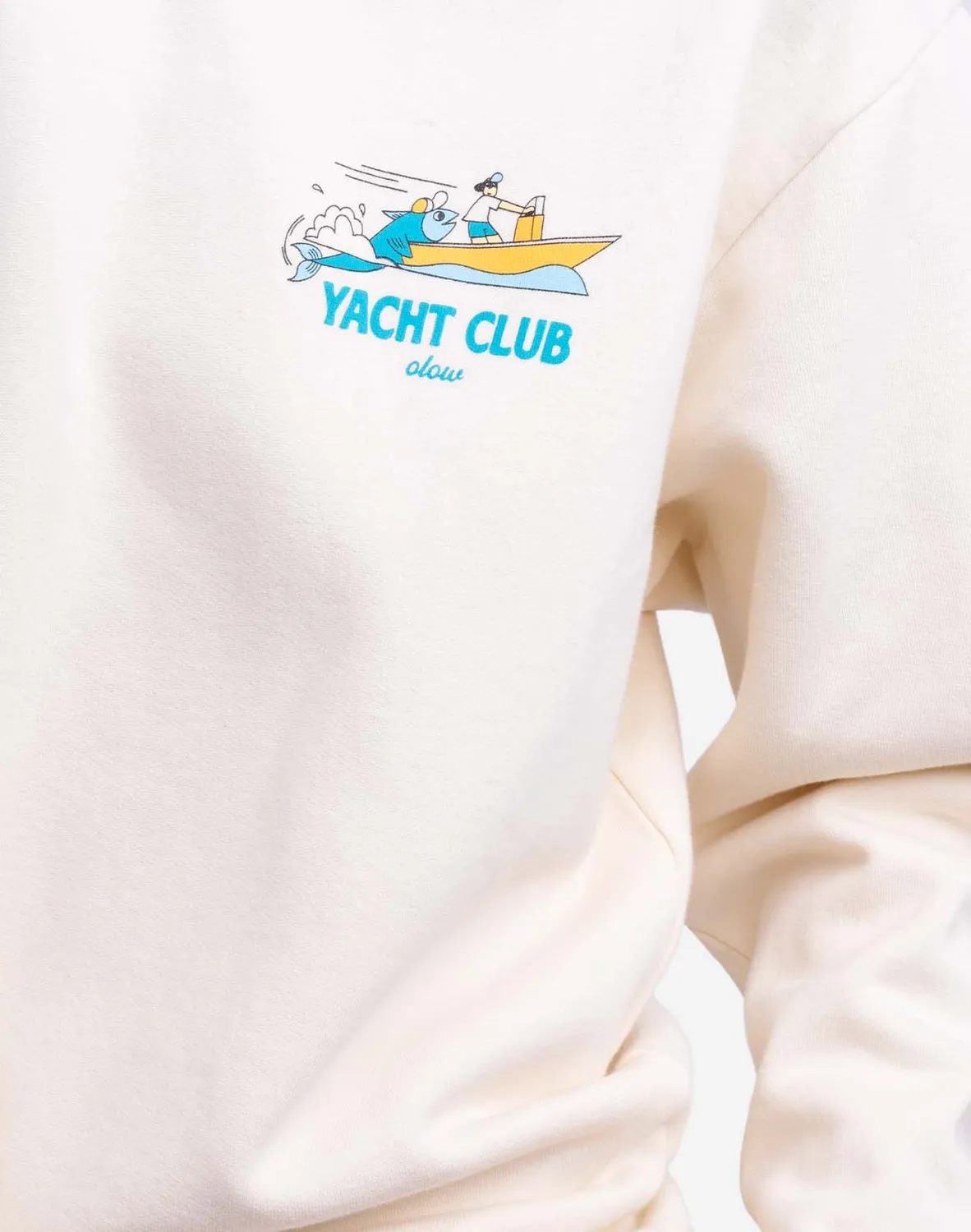 OLOW Yacht Club sweat ivoire en coton