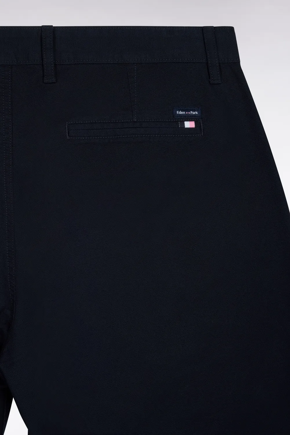 Eden Park chino piqué coton stretch marine regular homme