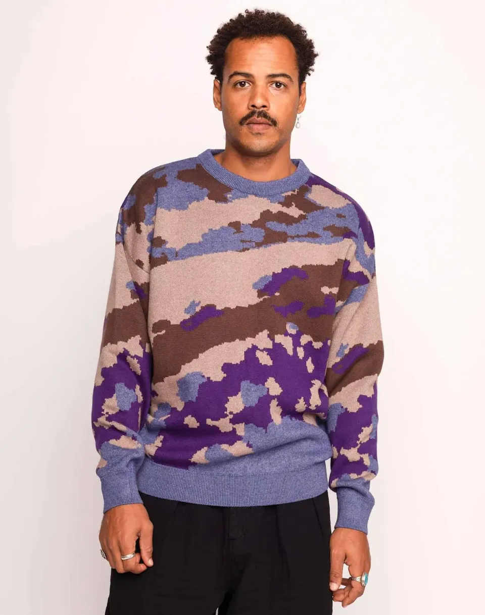 OLOW Superbloom pull multicolore laine mérinos