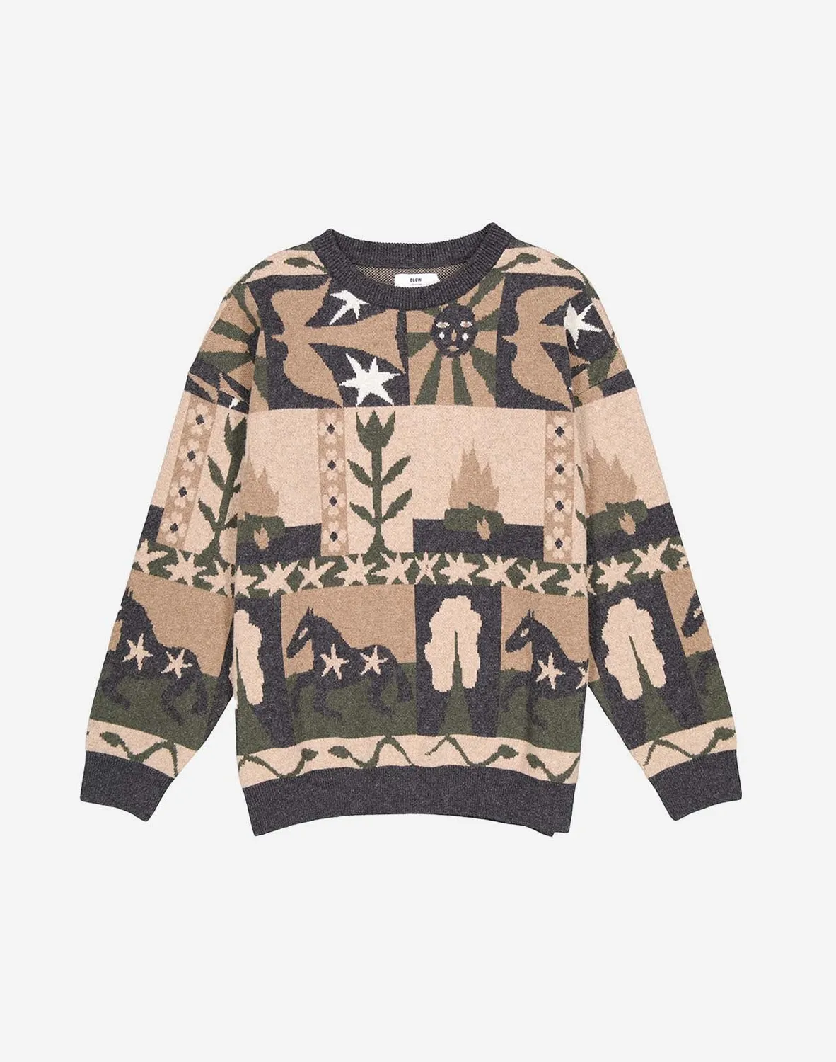 OLOW Brundy pull jacquard hiver ample