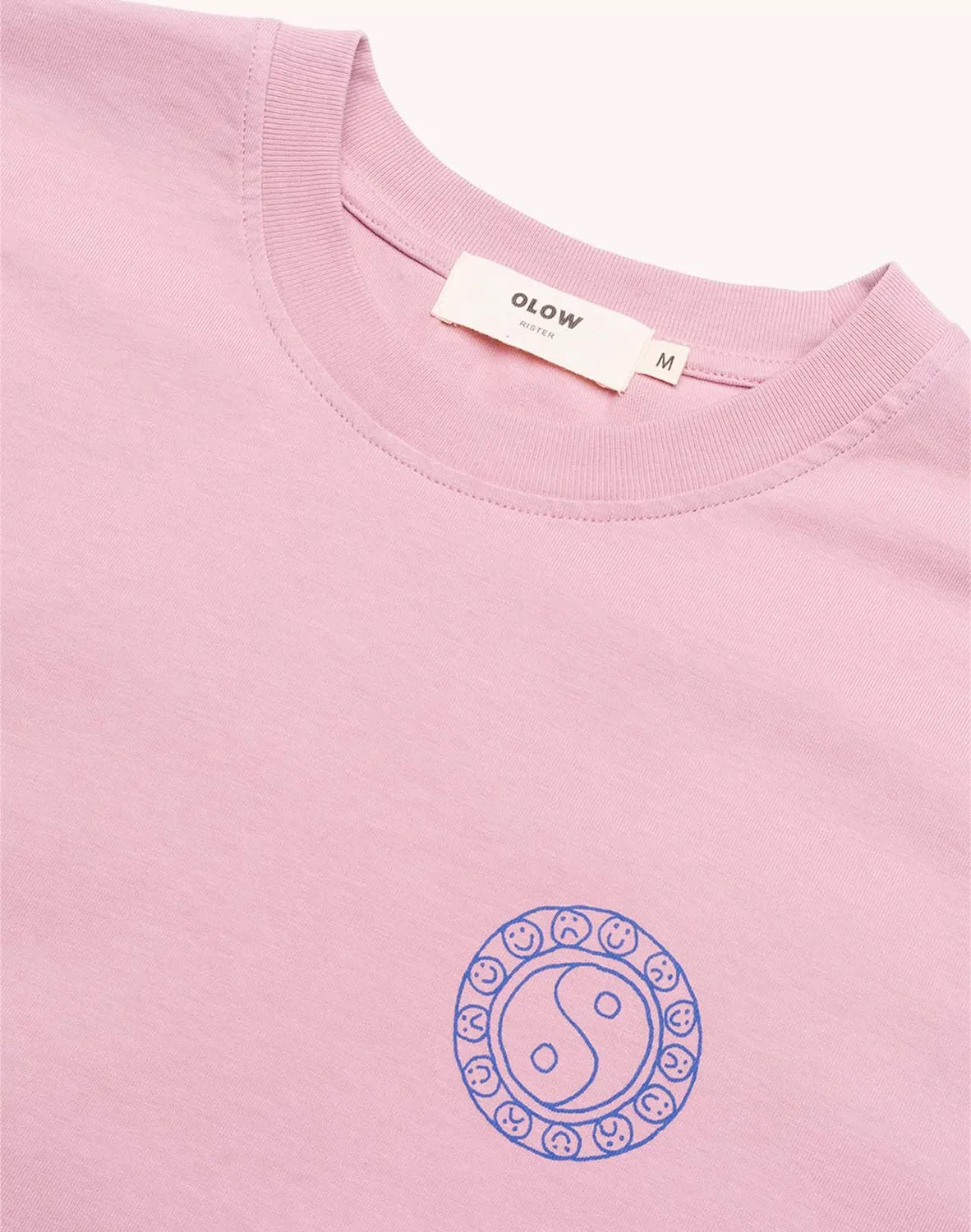 OLOW Taijitu T-shirt homme rose lila coton bio
