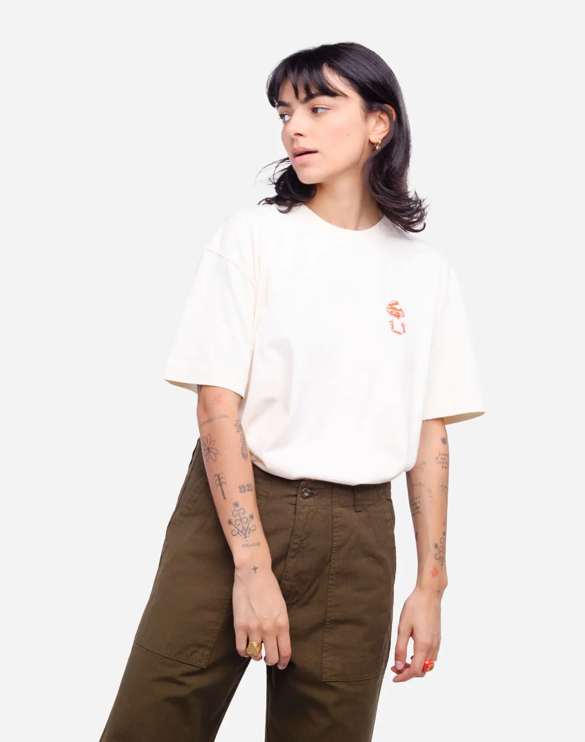 OLOW Mushroom t-shirt oversize ivoire