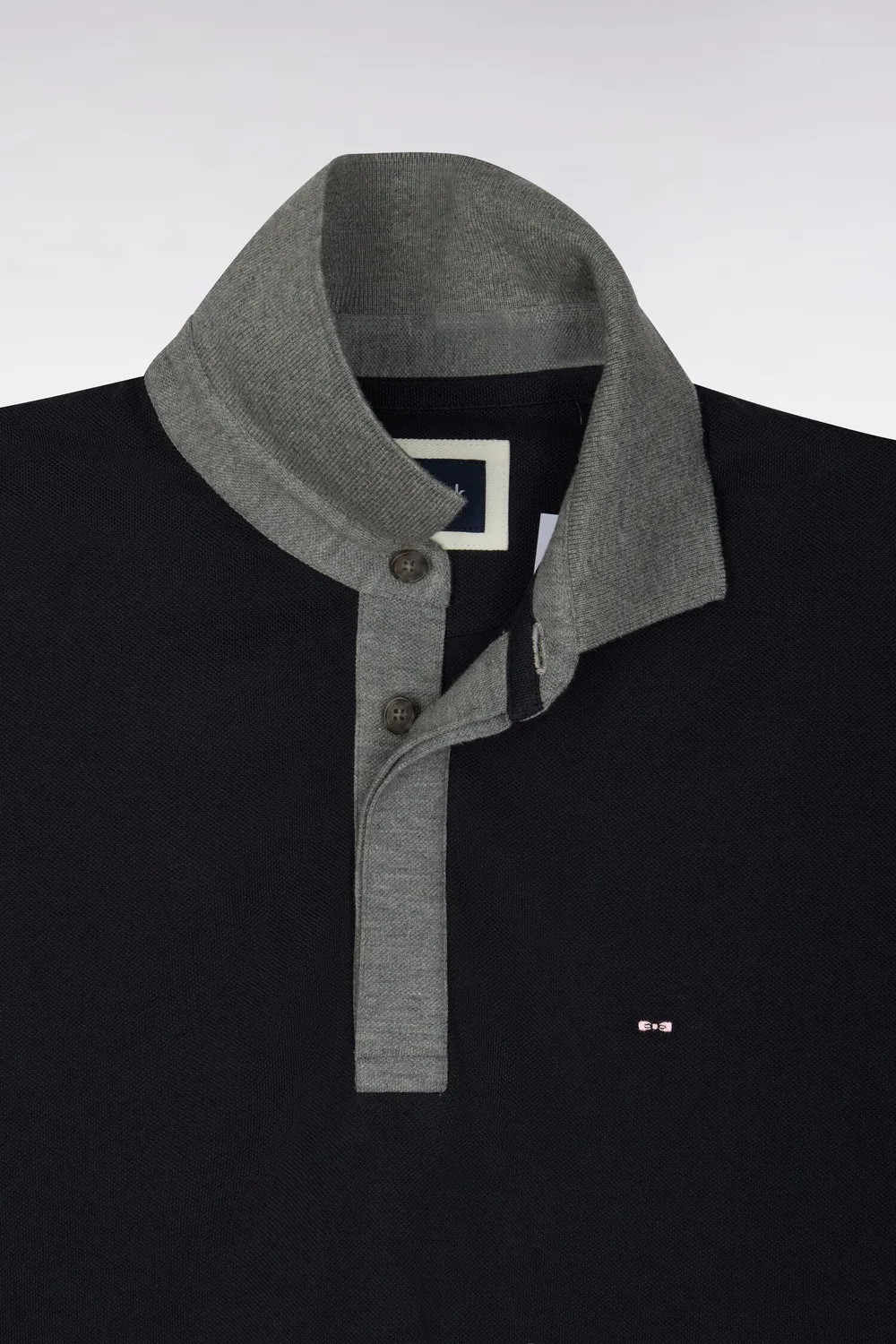 Eden Park Club Evolution polo coton bicolore marine gris droit