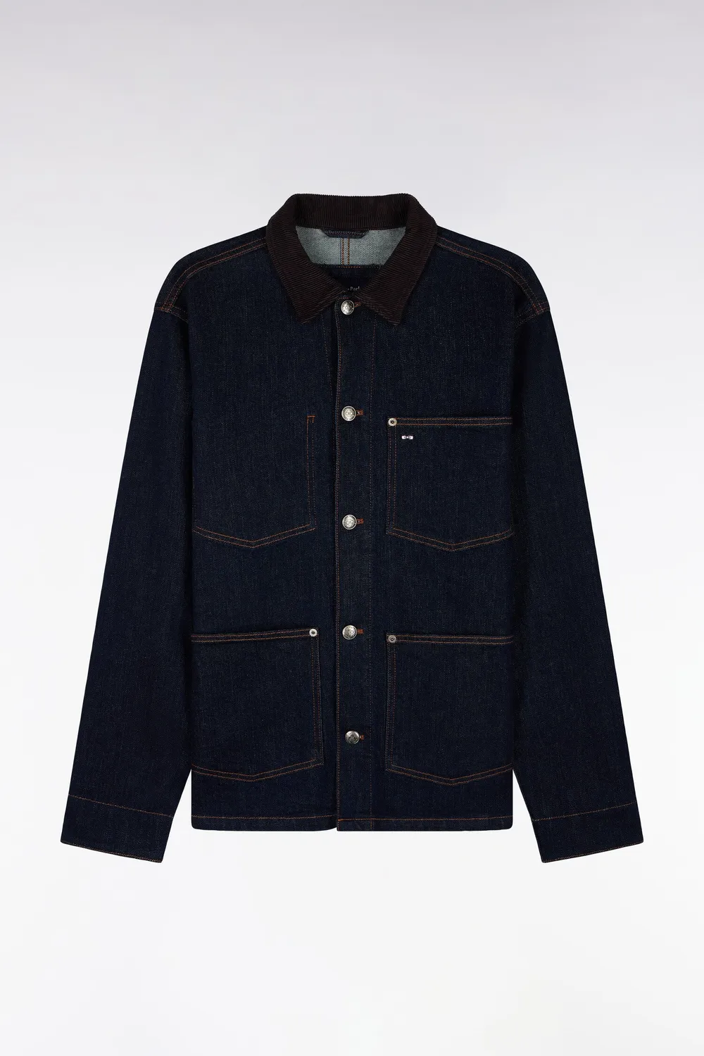 Eden Park College surchemise denim brut col velours