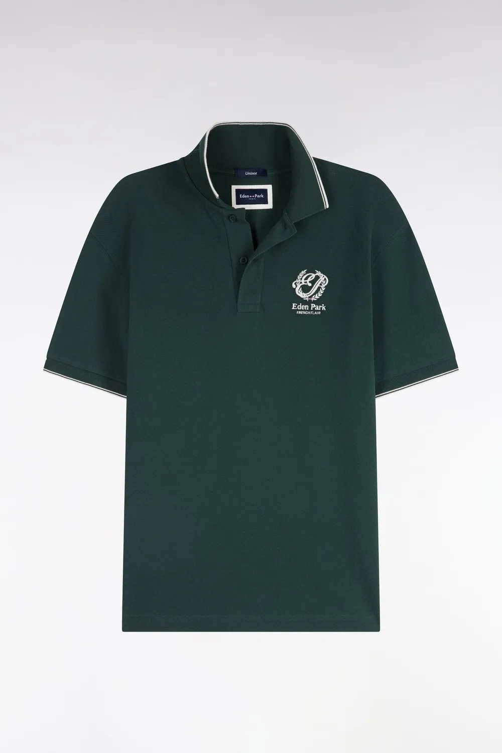 Eden Park Rugby Heritage H26MAIPC0038 polo vert forêt coton