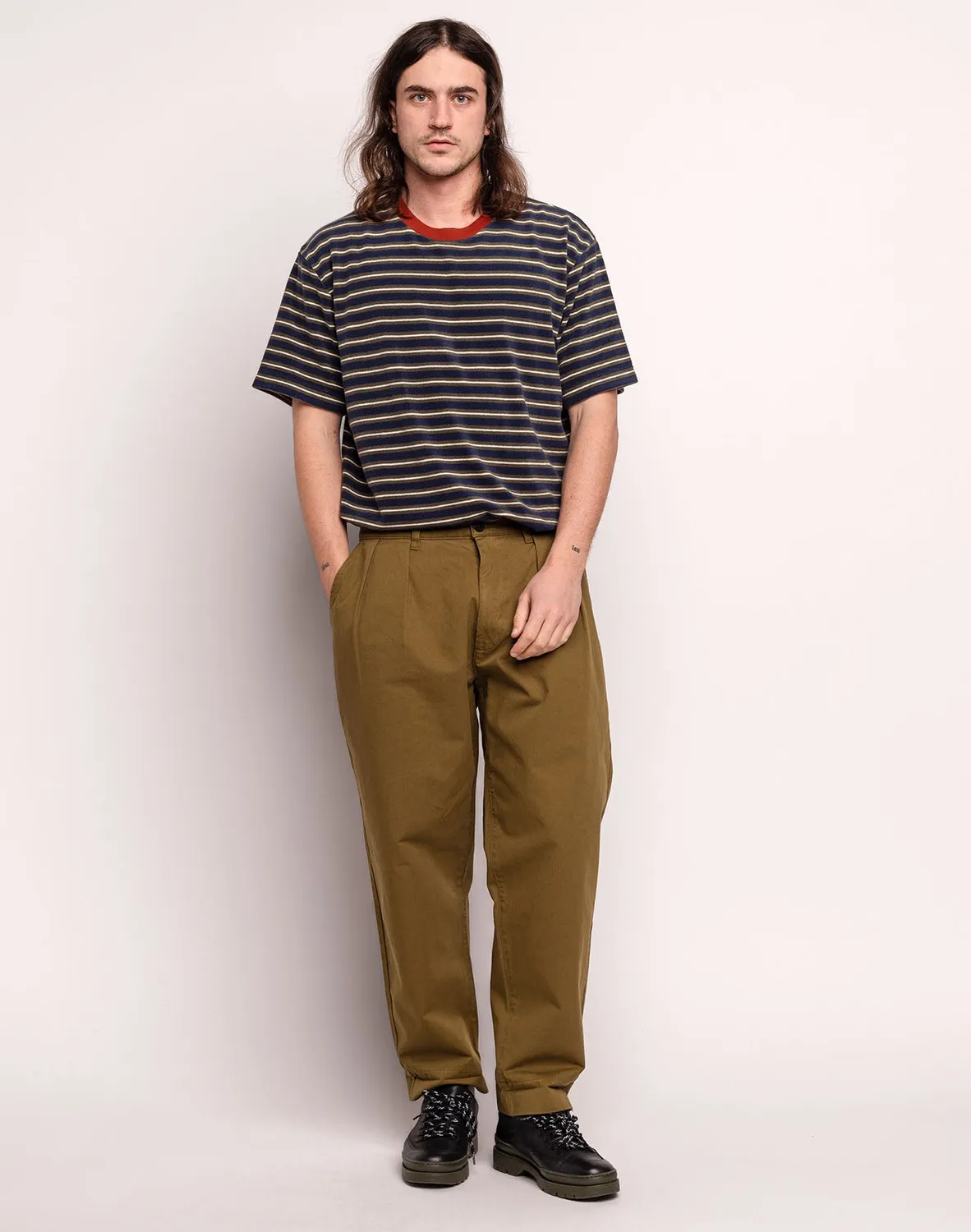 OLOW Sembo pantalon vert tilleul coupe large coton bio