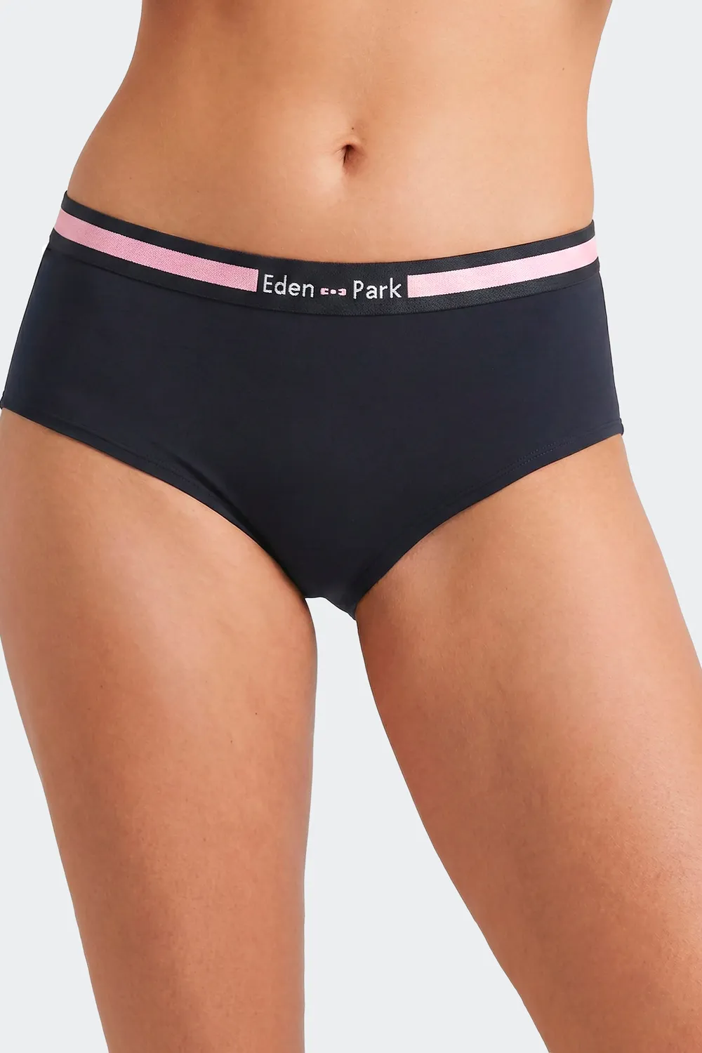Eden Park shorty coton stretch marine femme