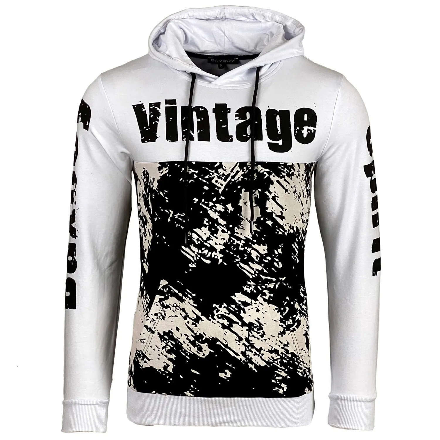 Subliminal Mode BX-603 hoodie homme bicolore gris foncé M
