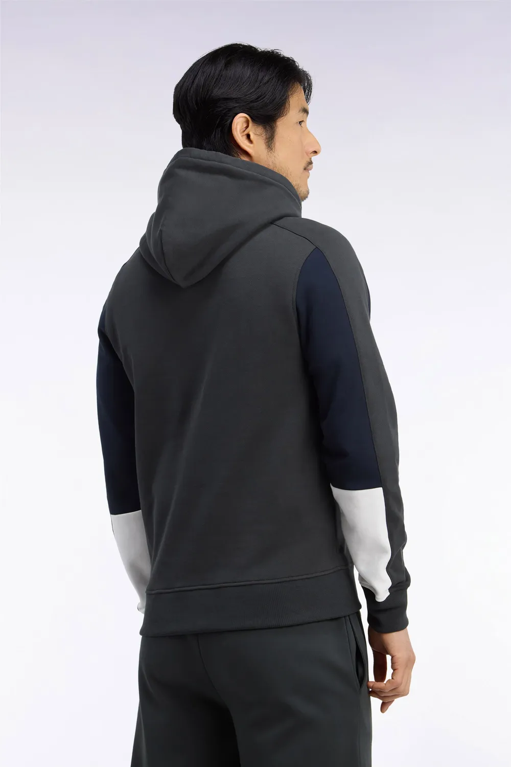 Eden Park Tricolore H26MAISW0016 sweat capuche coton kaki droit