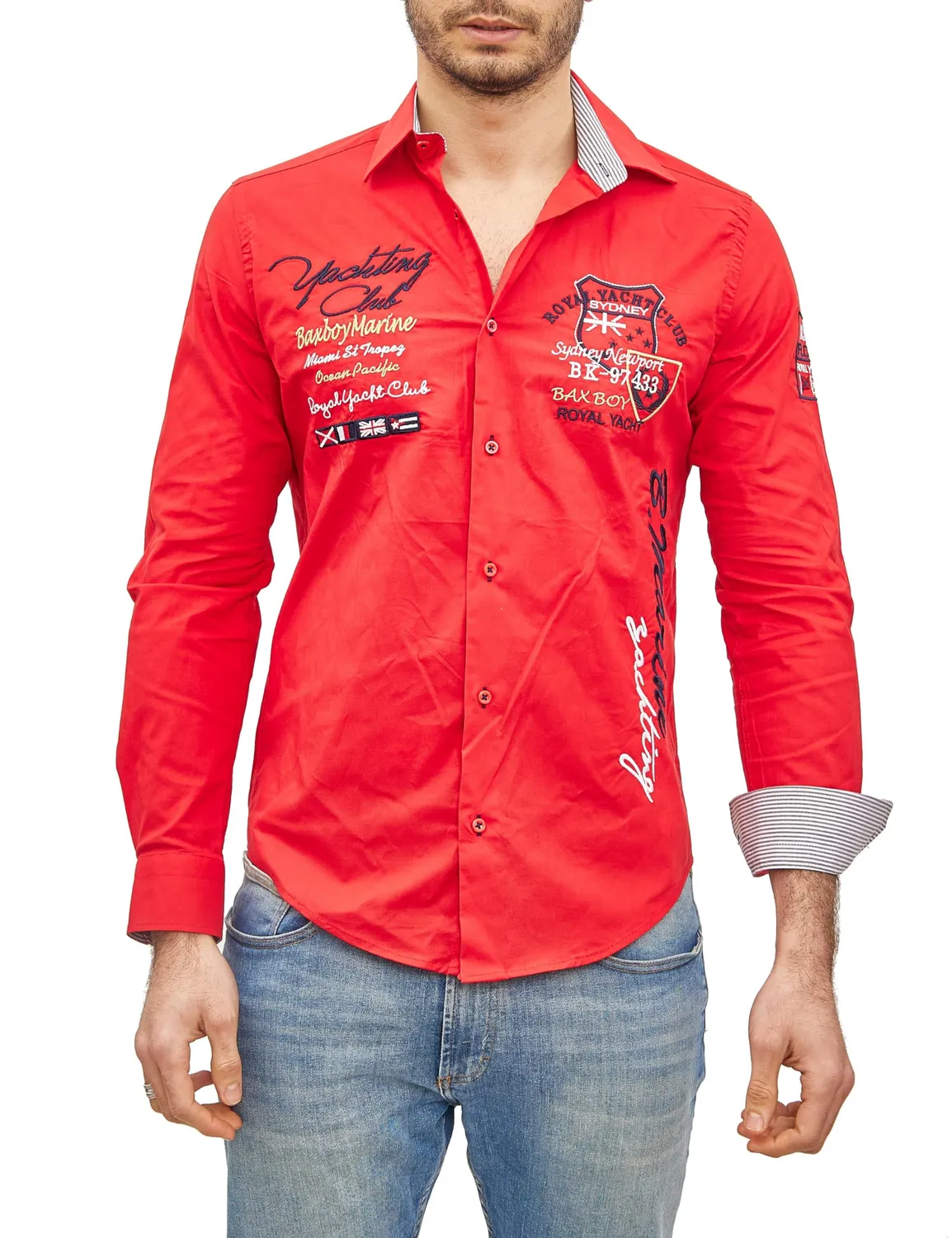 Subliminal Mode BX508 chemise homme taille L brodée