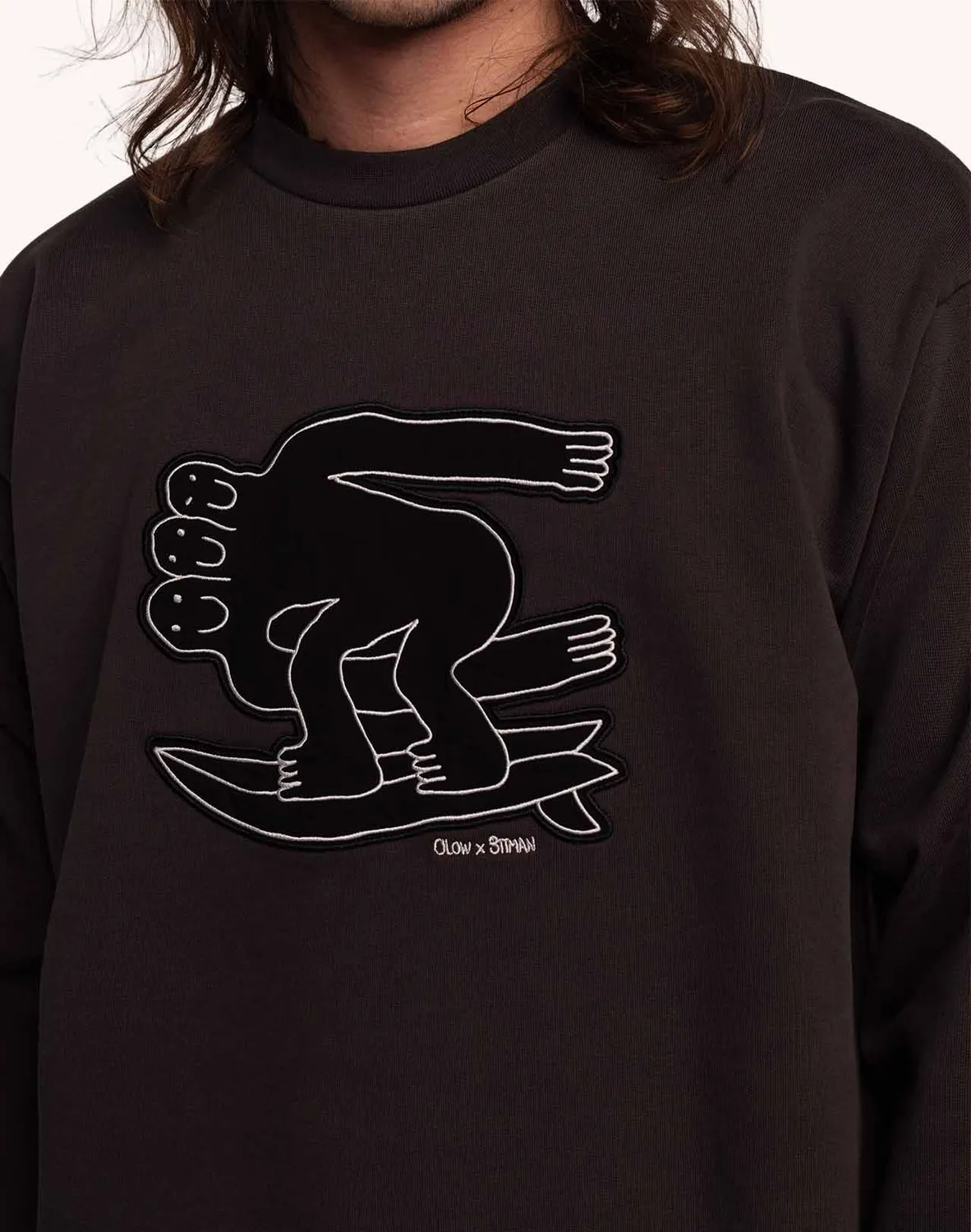 OLOW Point Break sweat noir carbone 430g